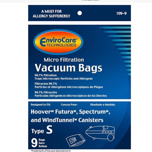 2 packs style S EnviroCare Replacement Vacuum  Dust Bags Futura Spectrum 17 bags - Picture 9 of 12
